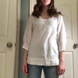 Banana Republic cream blouse